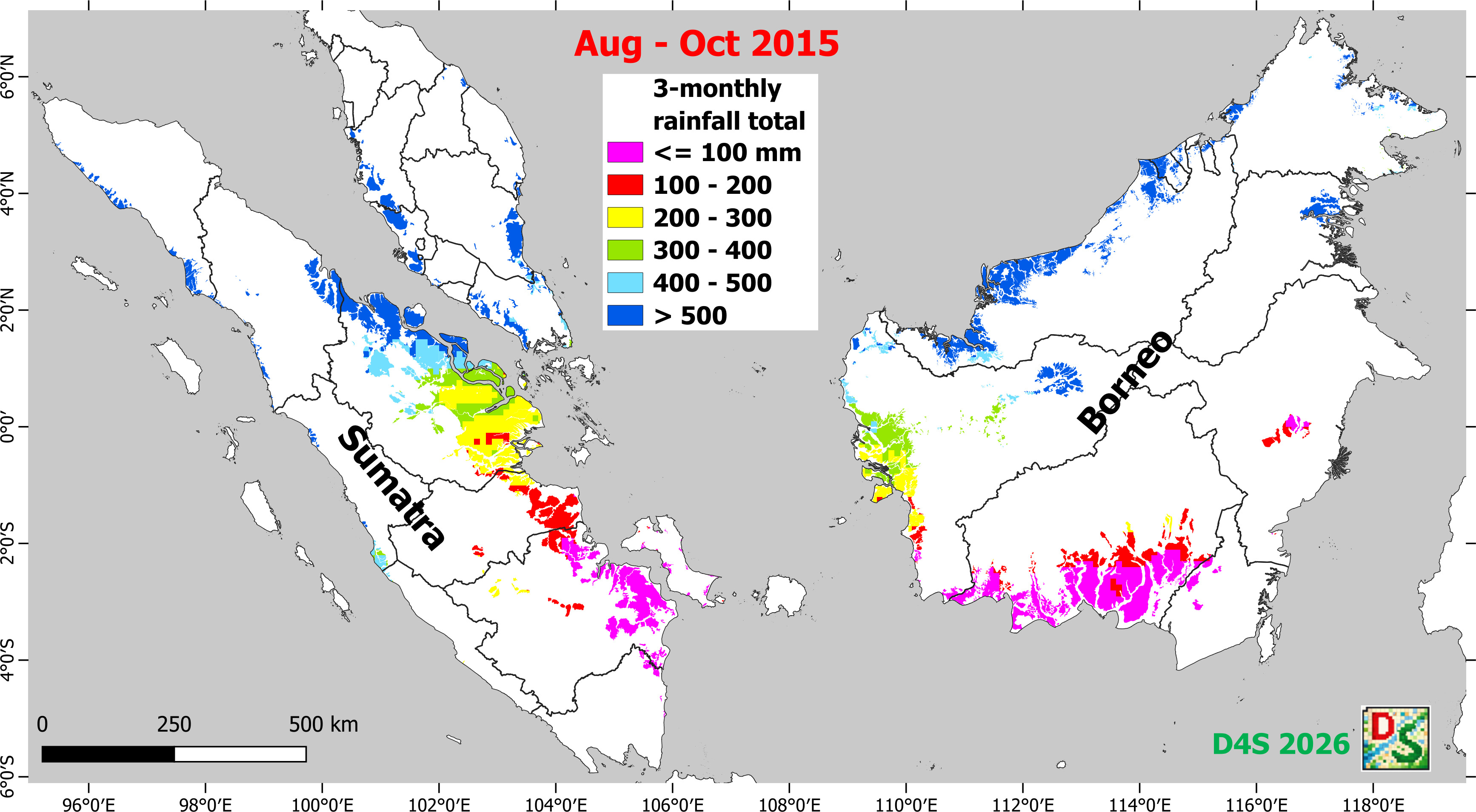 3-month rainfall total map