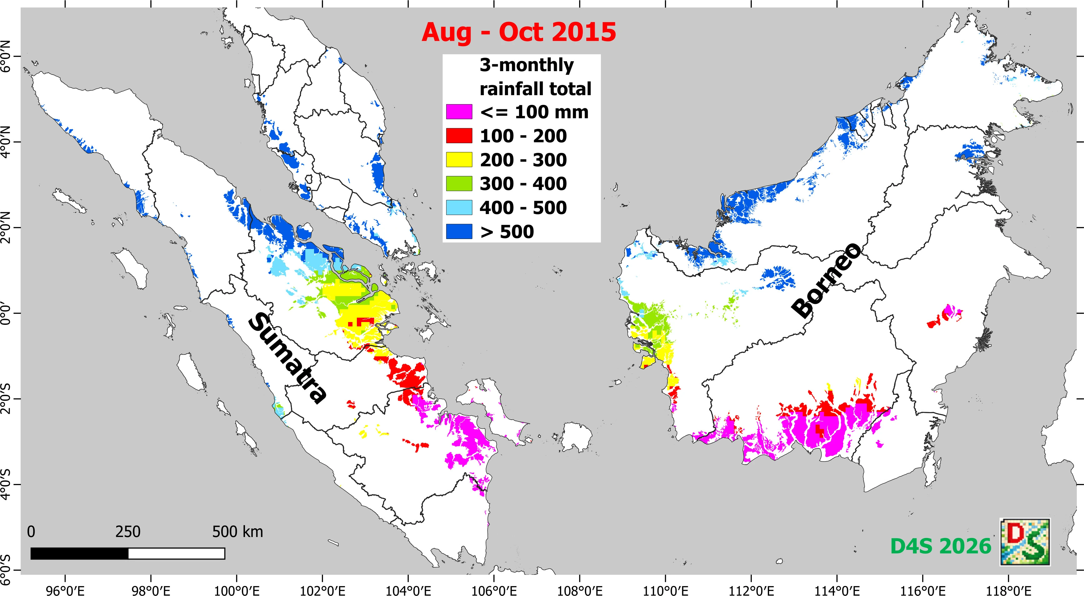 3-month rainfall total map