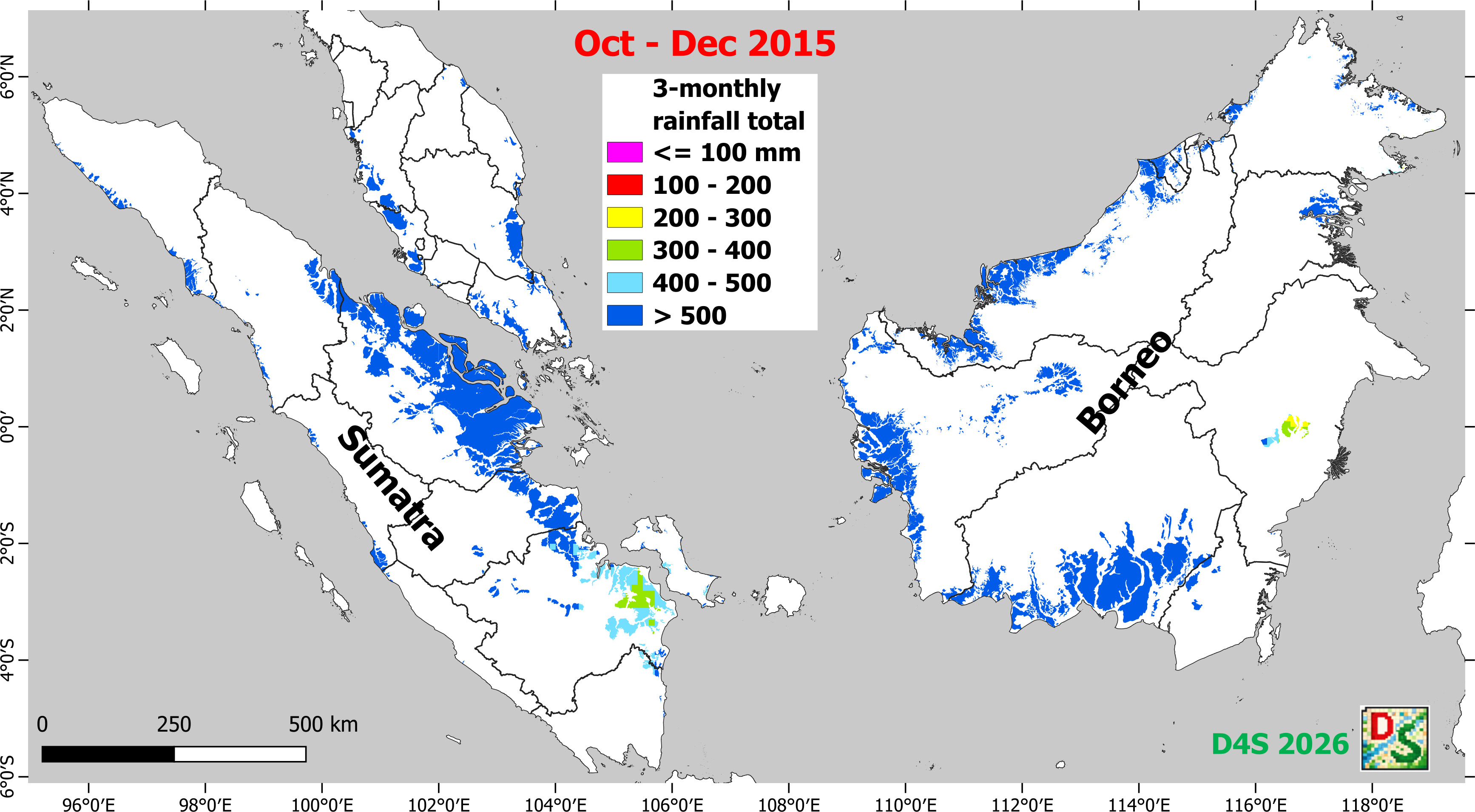 3-month rainfall total map