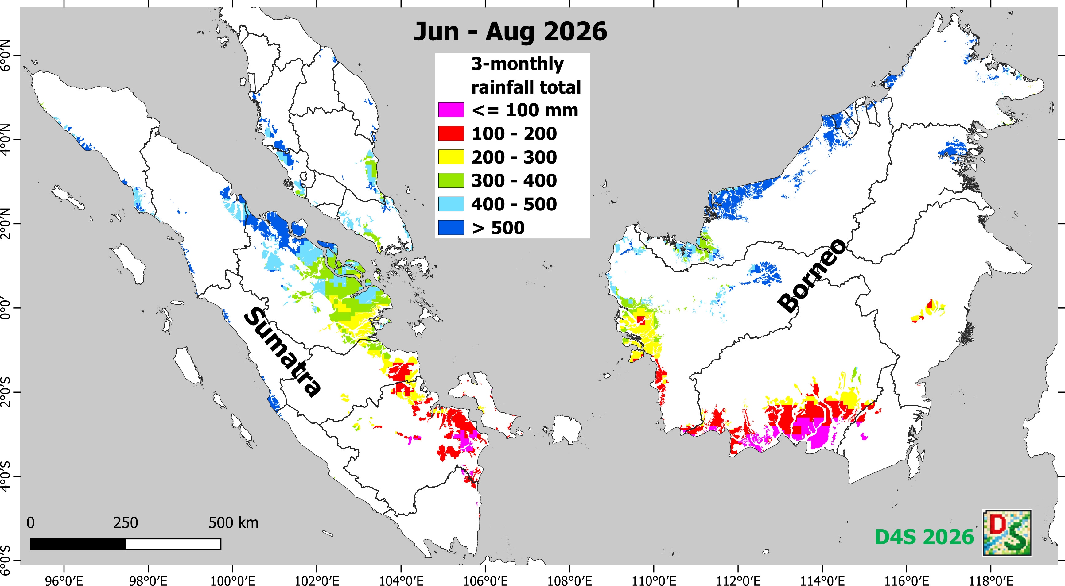3-month rainfall total map